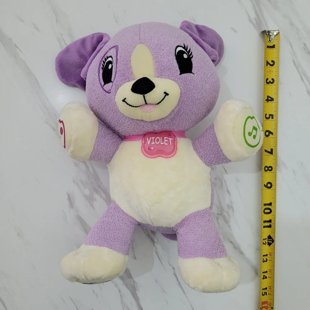Purple and Cream Stuffed Animal Toy
